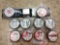 Lot of 10 collector hockey pucks