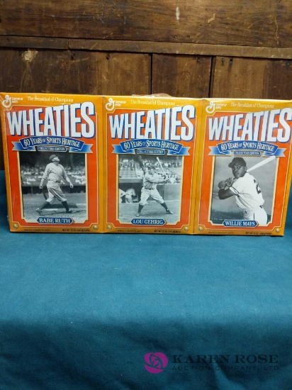 3 Pack of Wheaties Heritage Collectors Boxes