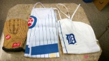 Tigers apron Cubs apron and oven mitt