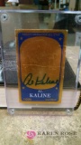 Al Kaline signed card