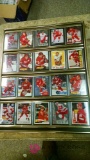 Lot of 20 hockey player trading cards framed
