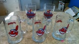 5 Cleveland Indians mugs and glasses