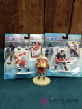 2 Starting Lineup Figures and Santa Figurine