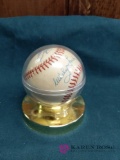 Autographed Baseball and Protective Display
