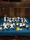Assorted Plastic Baseball Player Figurines