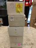 Five boxes of baseball cards ranging from 1984 to 1989