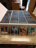 Large lot of tops sleeved baseball cards