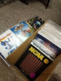 Large box of Assorted Sports Magazines and Programs