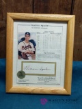 Warren Spahn Autographed Framed Photo