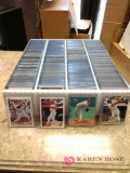 Collection of sleeved baseball cards