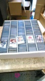 Large box of hockey Stars trading cards sleeved