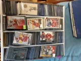 Collection of sleeved hockey player cards