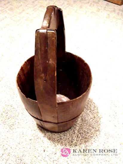 Vintage wood bucket