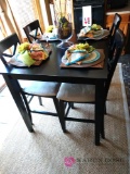 high table with 4 kitchen chairs