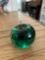 Glass apple paper weight marked Kerry Glass