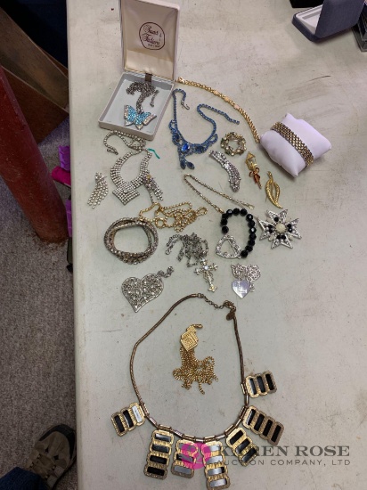 Assorted costume jewelry