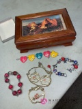 Jewelry box with costume jewelry