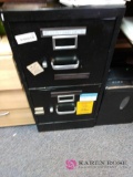 2 drawer black filing cabinet