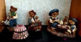 4 Boyds Bears including table setting