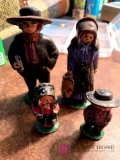 Vintage cast iron Amish Figures