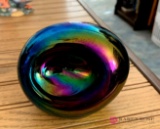 Metallic  color paper weight signed