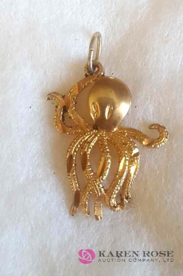 14 karat gold octopus charm