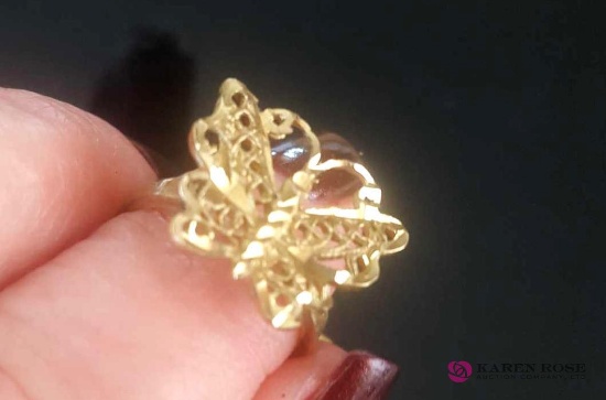 10-karat gold ring butterfly