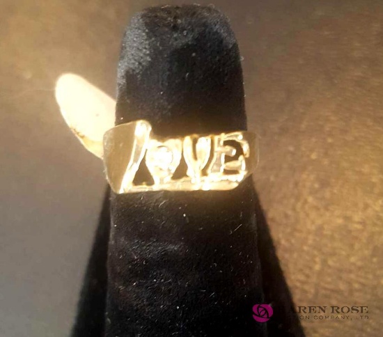10 karat gold love ring
