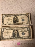 Five and one dollar Silver certificates