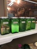 Vintage green canister set