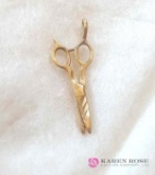 14-karat gold scissors charm