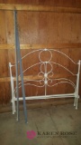Vintage white rod iron bed