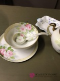 Hand painted mix match tea set