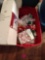 Tote full of Christmas items