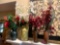 Lot of seven vases with flowers