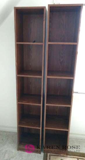 Two 60 inch by 12 inch tall bookcases