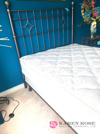 Full size metal headboard bed