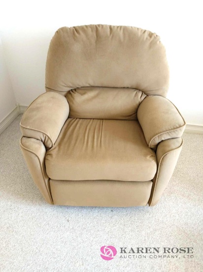 Cushioned reclining rocking chair