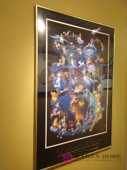 24 by 36 framed Disney poster
