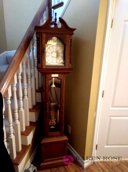 75 in tall by 16 inch wide handcrafted grandfather's clock