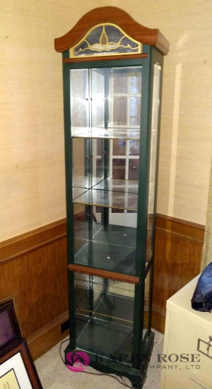 72 inch tall by 17 inch wide curio cabinet