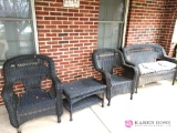 4 piece patio wicker set front porch