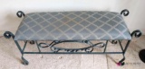 48 inch long iron bench with pad