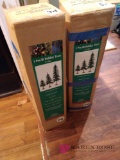 Two three foot pre-lit Christmas trees