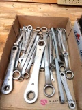 Box of assorted Craftsman wrenches