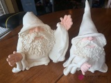 Pair of clay wizards