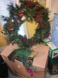 Lot of four Christmas wreaths