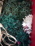 Large tote of Christmas decorations