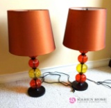 Pair of lamps 27 inch tall