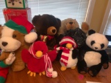 Lot of six stuffed animals